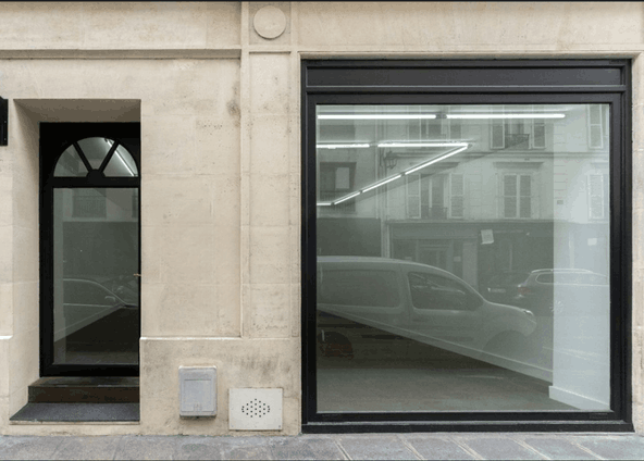 A brightly-lit gallery space near Saint-Germain-des-Prés