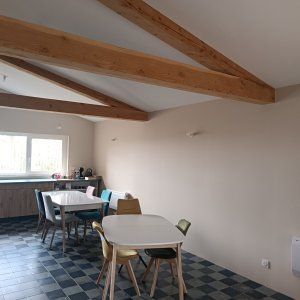 Meeting room for 15 people and adjoining outdoor spaces