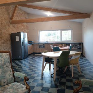 Meeting room for 15 people and adjoining outdoor spaces