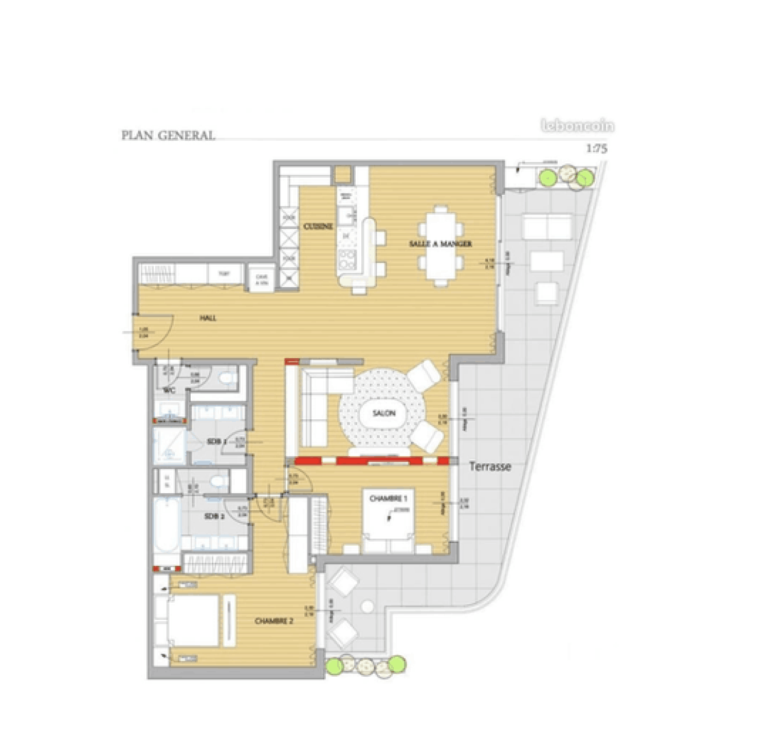 3/4 bedrooms 2 minutes from La Croisette 