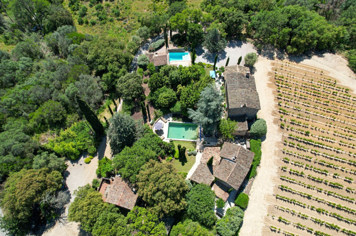 Provence Estate with Private Pools & Vineyard Views