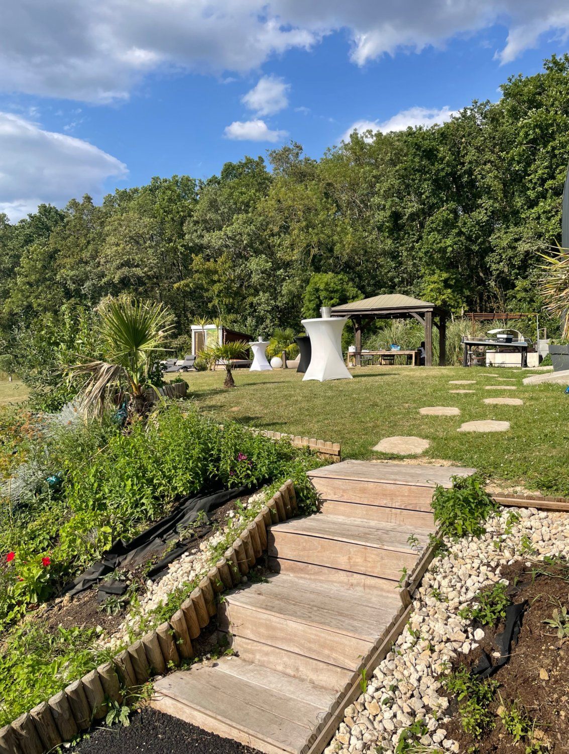 Garden and marquee 