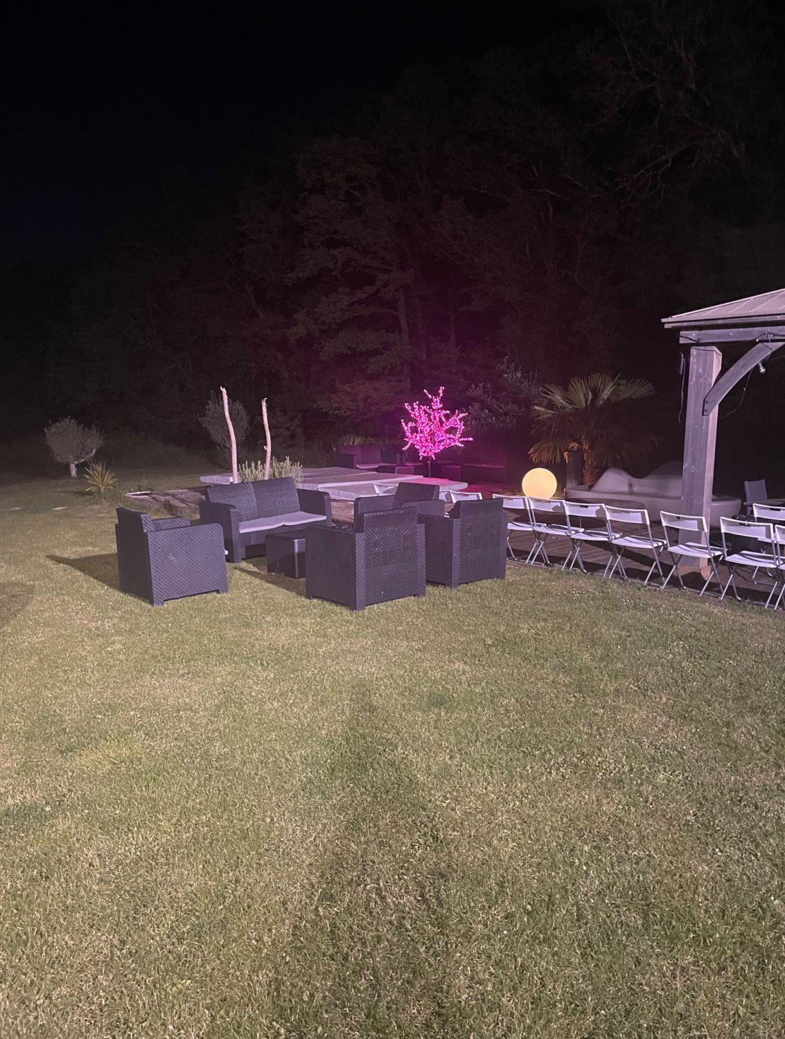 Garden and marquee 
