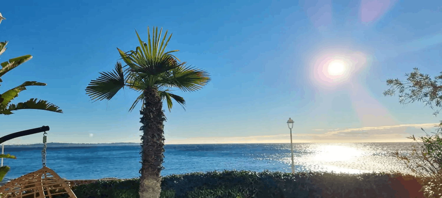 Appartement jardin avec vue mer à Cannes – Terrasse à Palm Beach