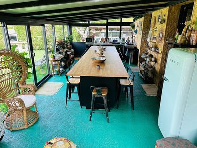 Atelier cuisine avec double cuisine/ tournage/ shooting photo