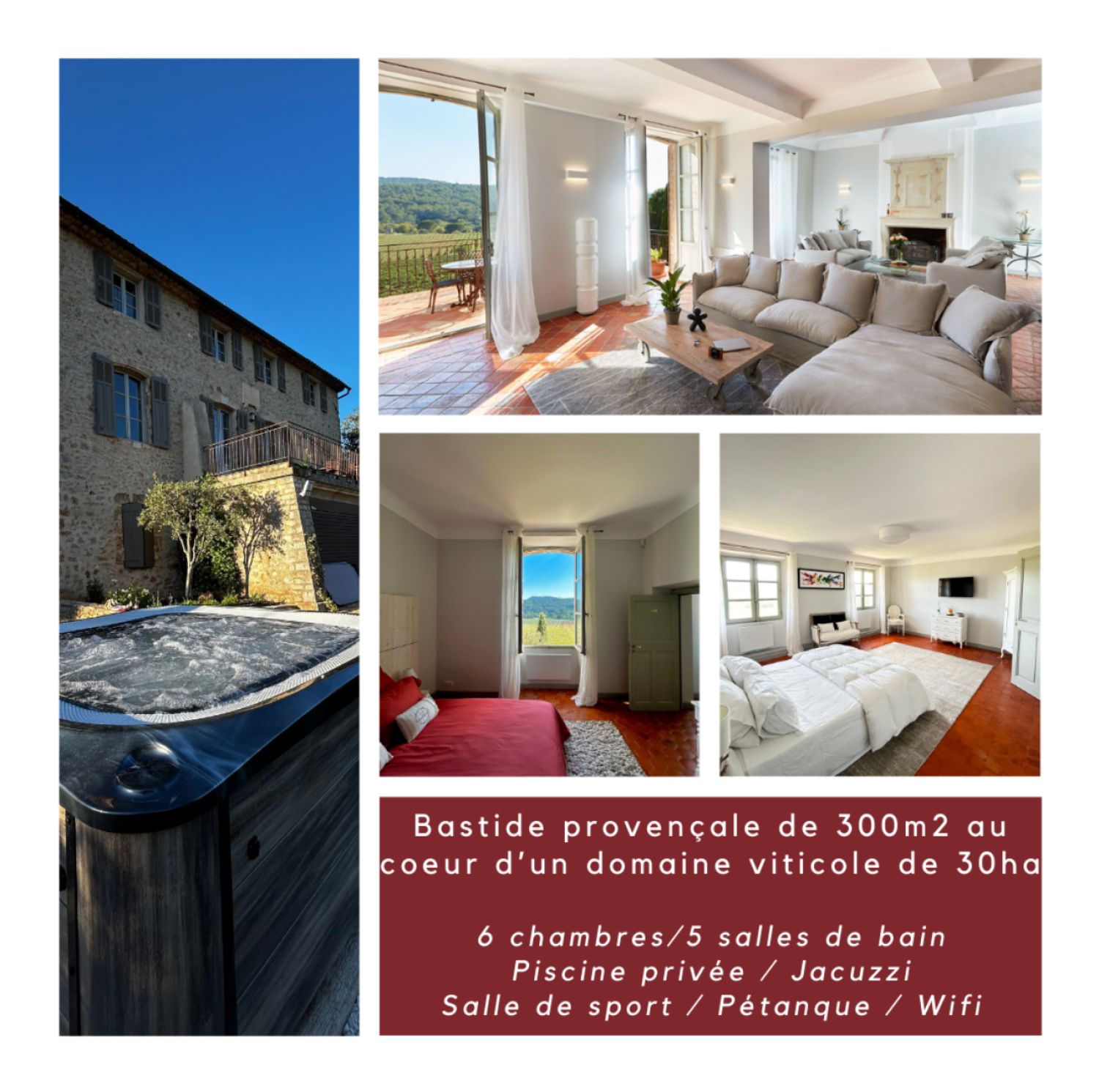 Bastide Provençale au cœur d'un domaine viticole