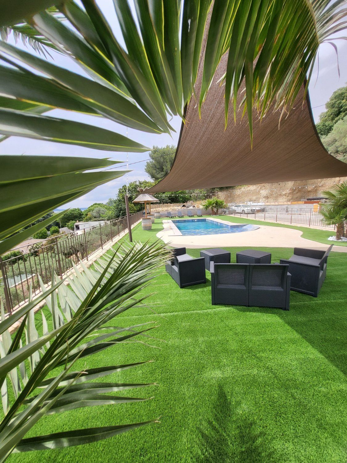 Private swimming pool for a moment of relaxation 