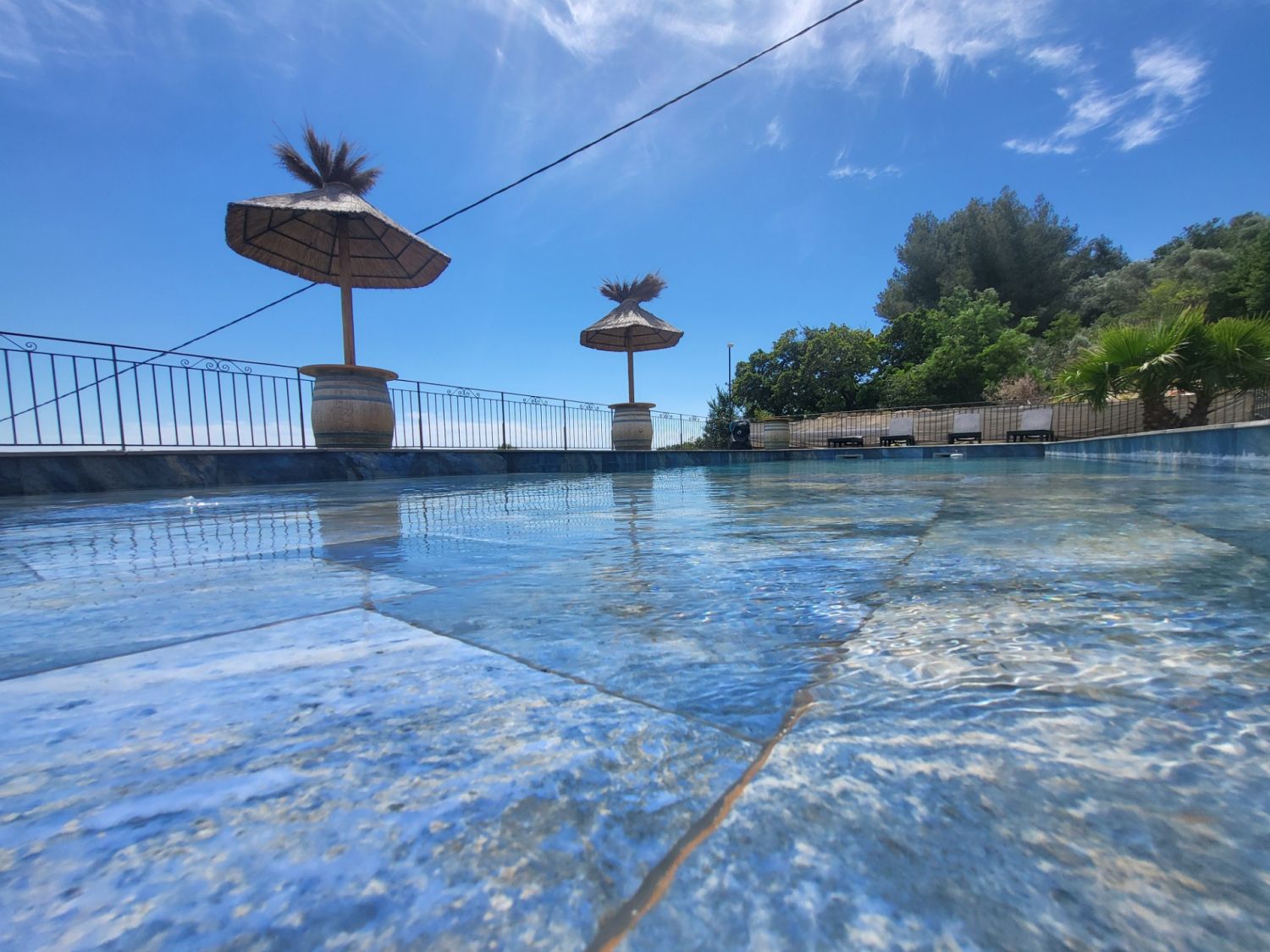 Private swimming pool for a moment of relaxation 