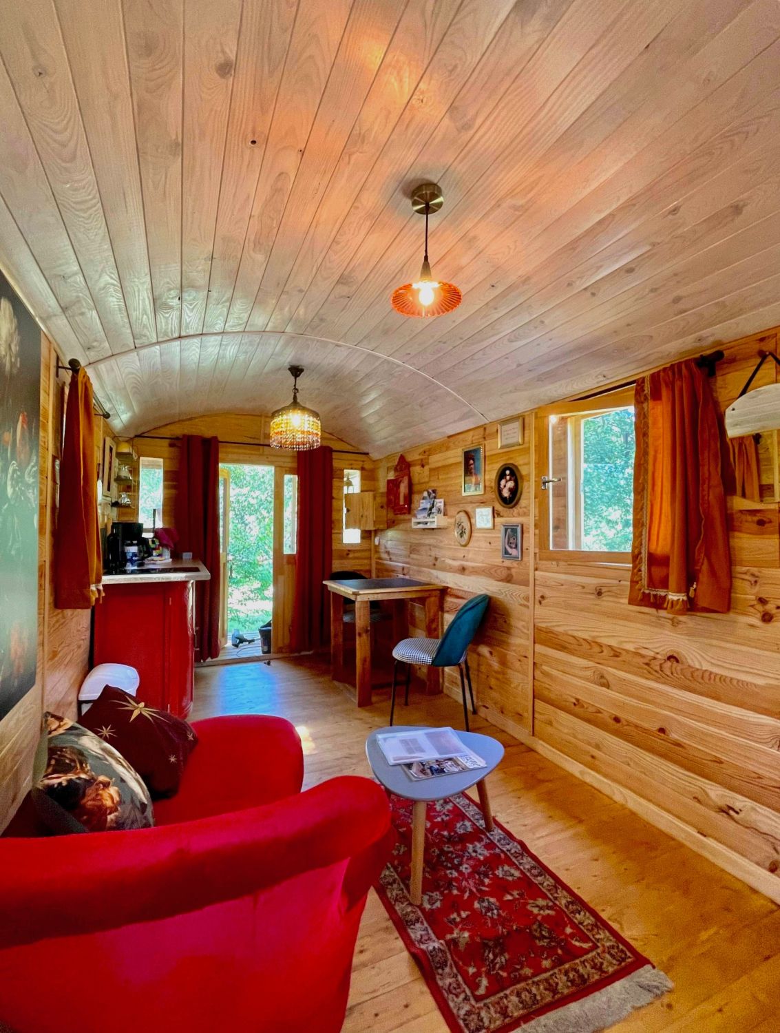 Unusual estate and lodges in the middle of the forest