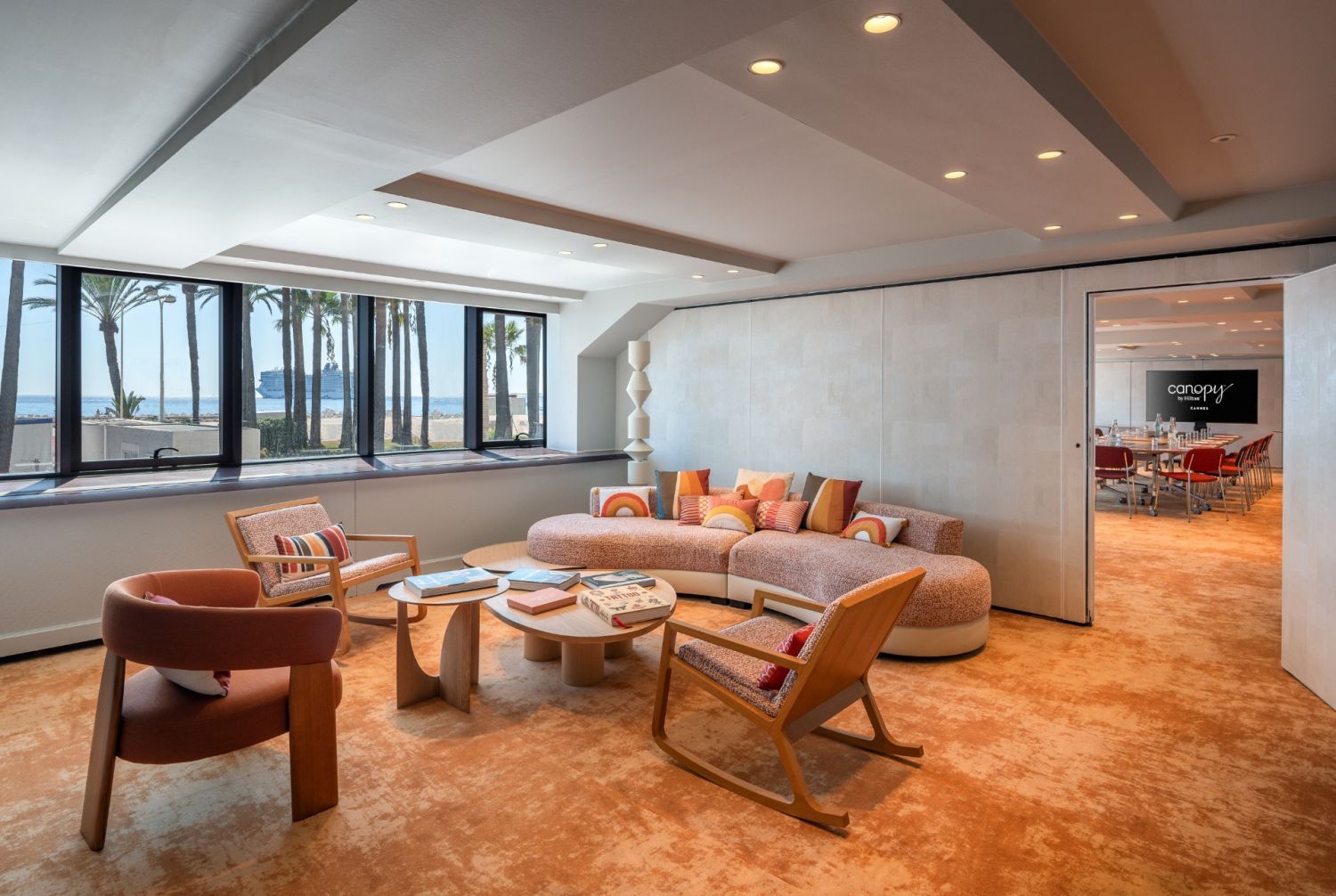 Versatile Sea-View Meeting Room in Cannes with AV Equipment