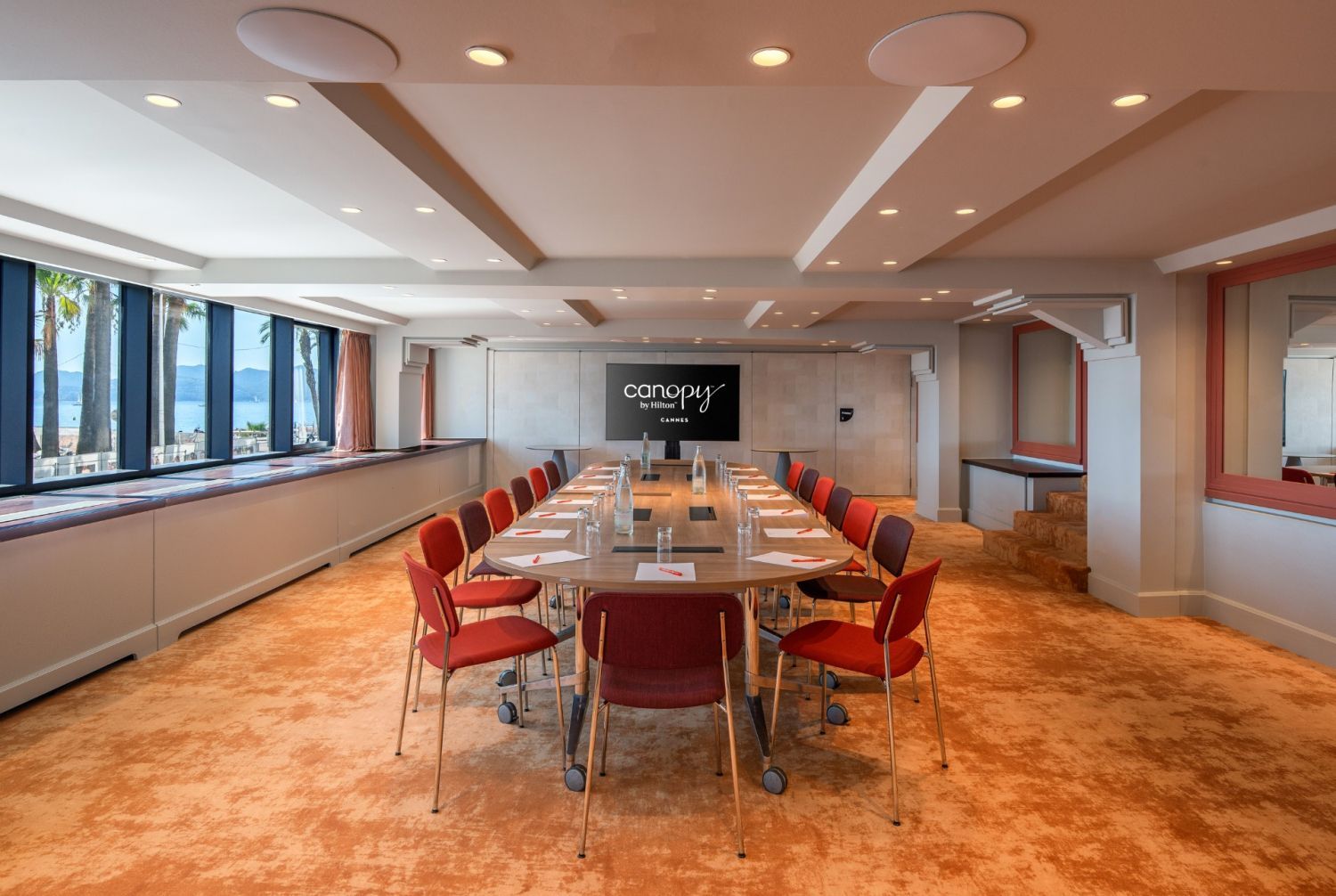 Versatile Sea-View Meeting Room in Cannes with AV Equipment