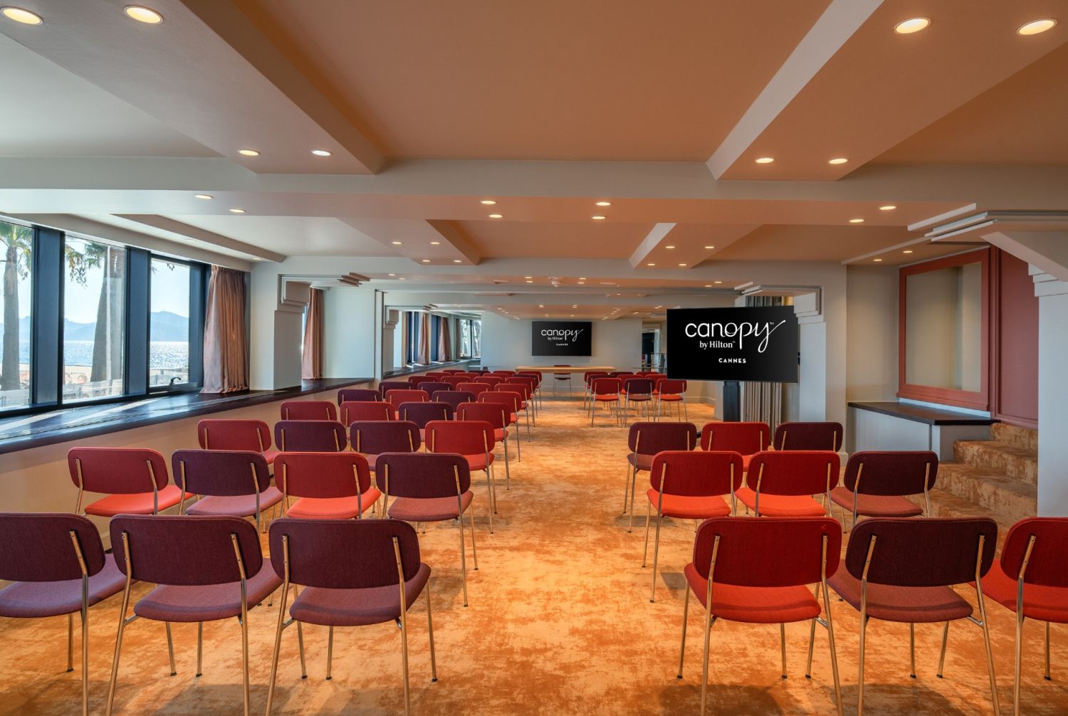 Versatile Sea-View Meeting Room in Cannes with AV Equipment