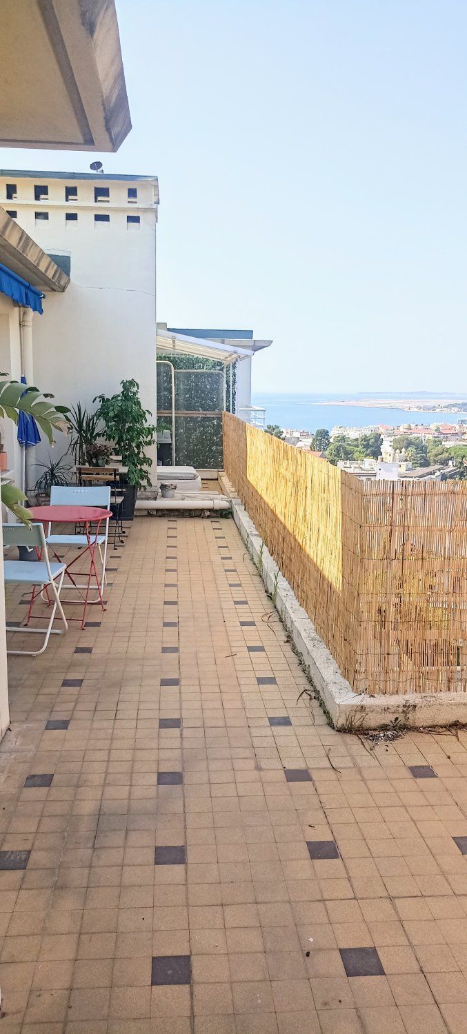 Rooftop panoramic view of Nice and the sea