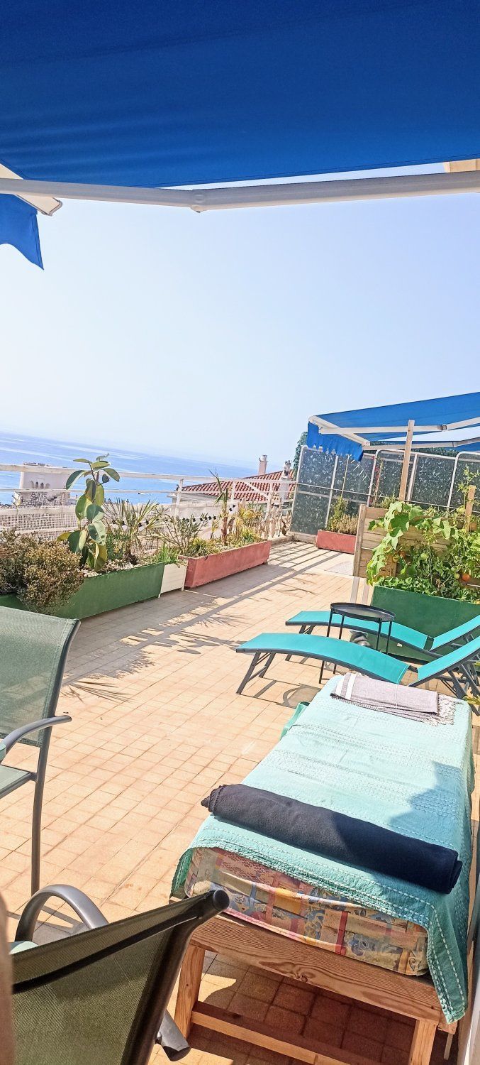 Rooftop panoramic view of Nice and the sea