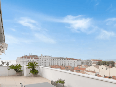 Appartement spacieux à Cannes avec terrasse et vue mer – Près du Palais