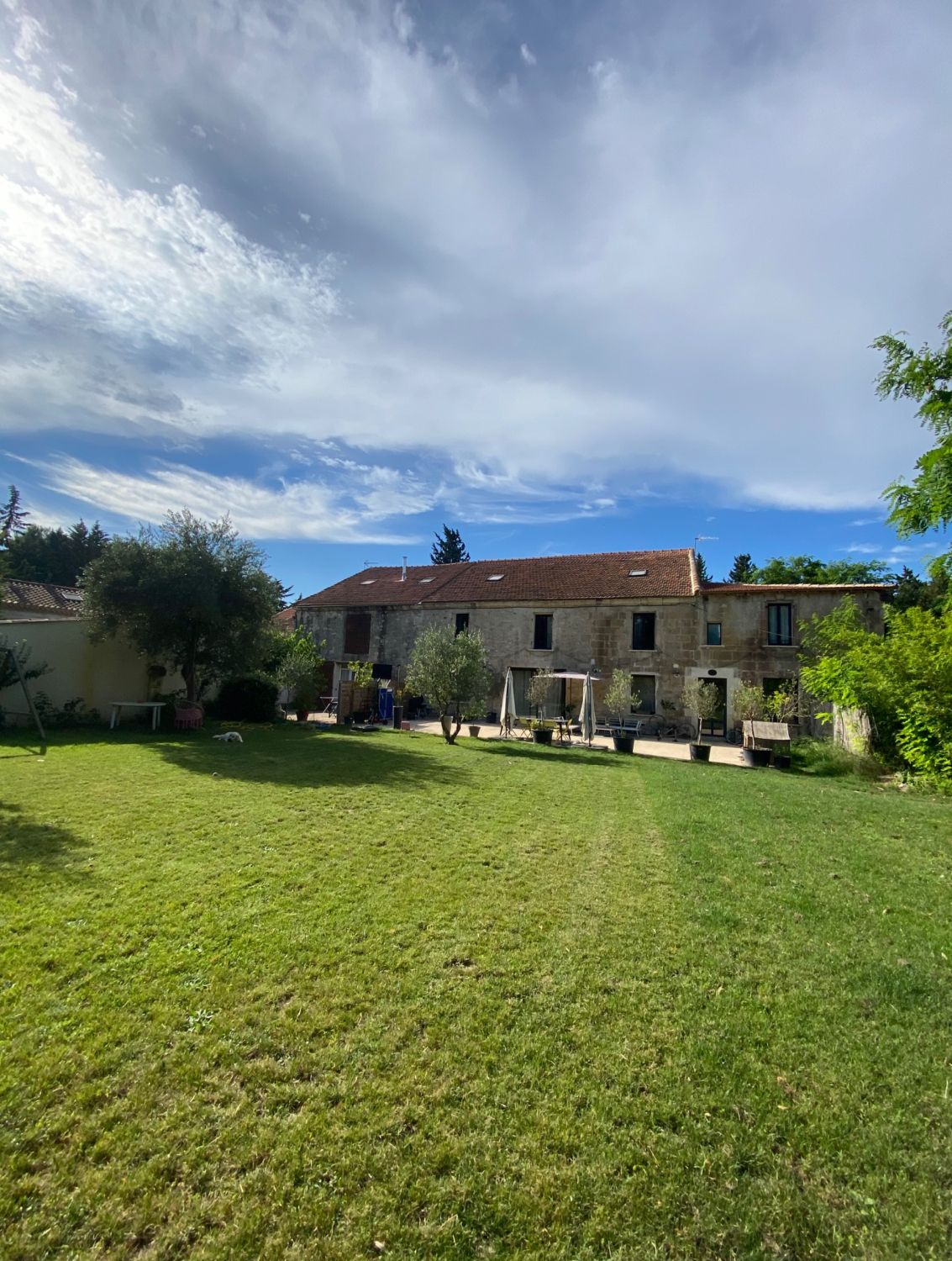 Provencal farmhouse from the 1800s in the countryside 