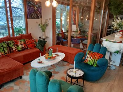 Loft Lumineux avec Jardin d'Intérieur à Paris pour Événements & Réunions