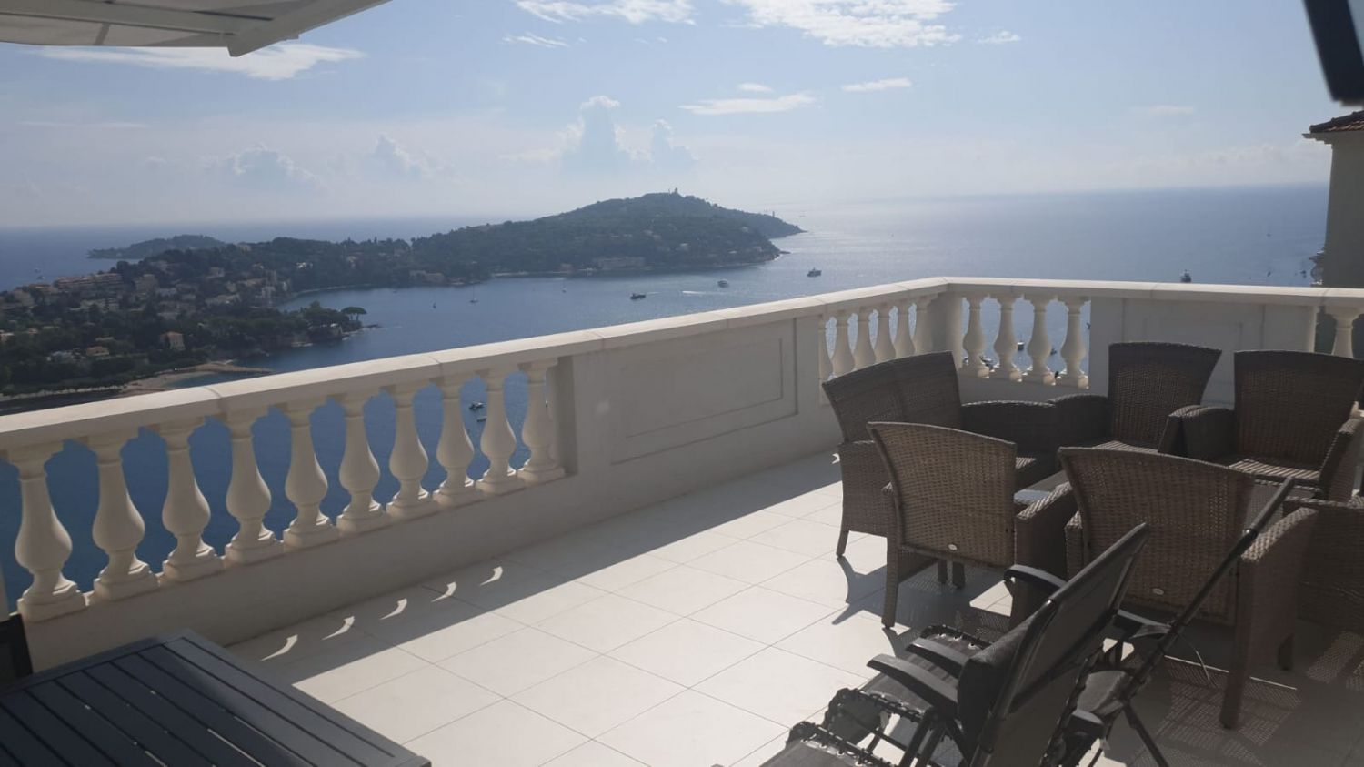 The white villa overlooking the bay