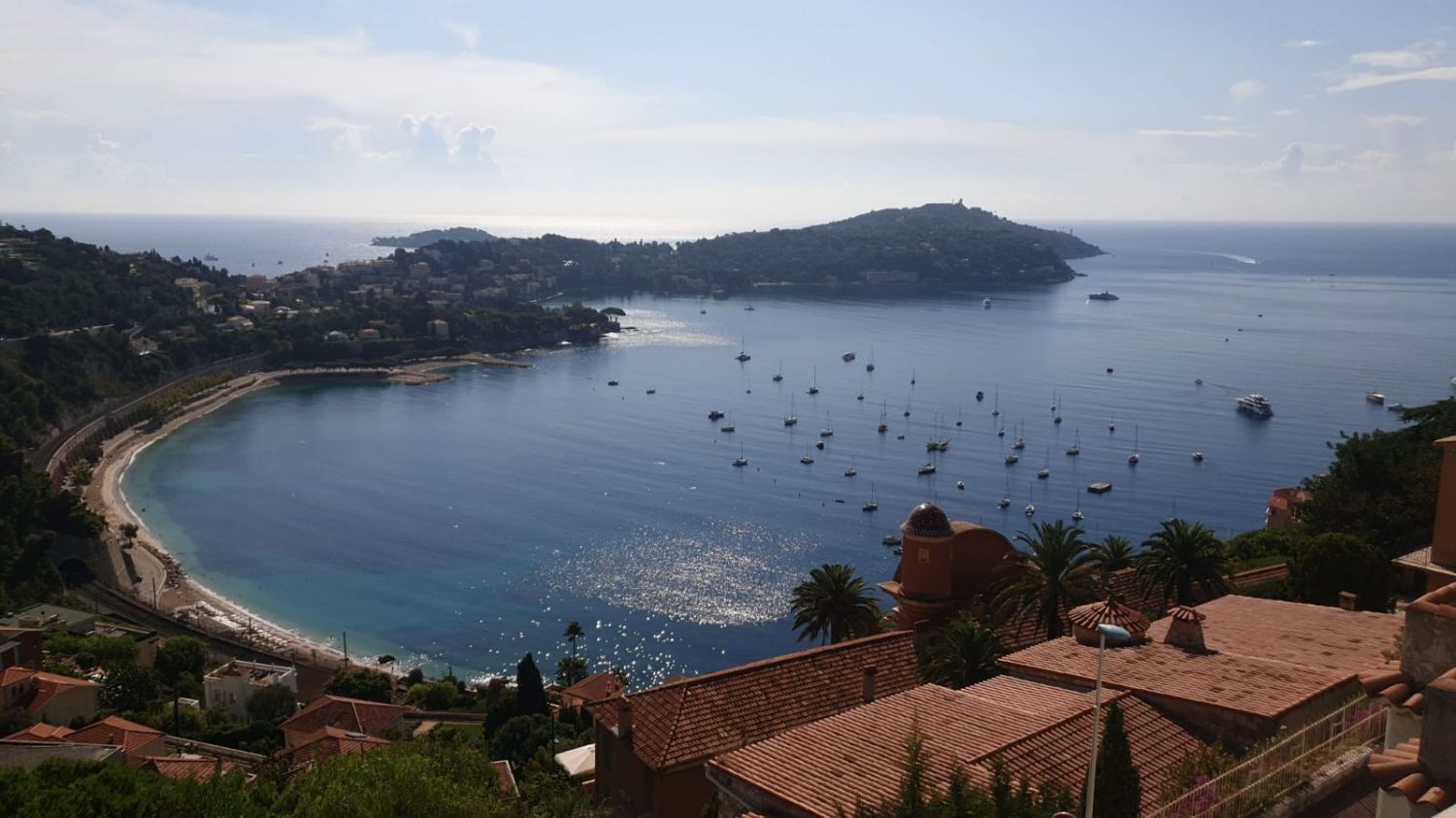 The white villa overlooking the bay