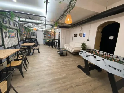 A bright, modern dining room