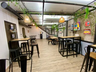 A bright, modern dining room