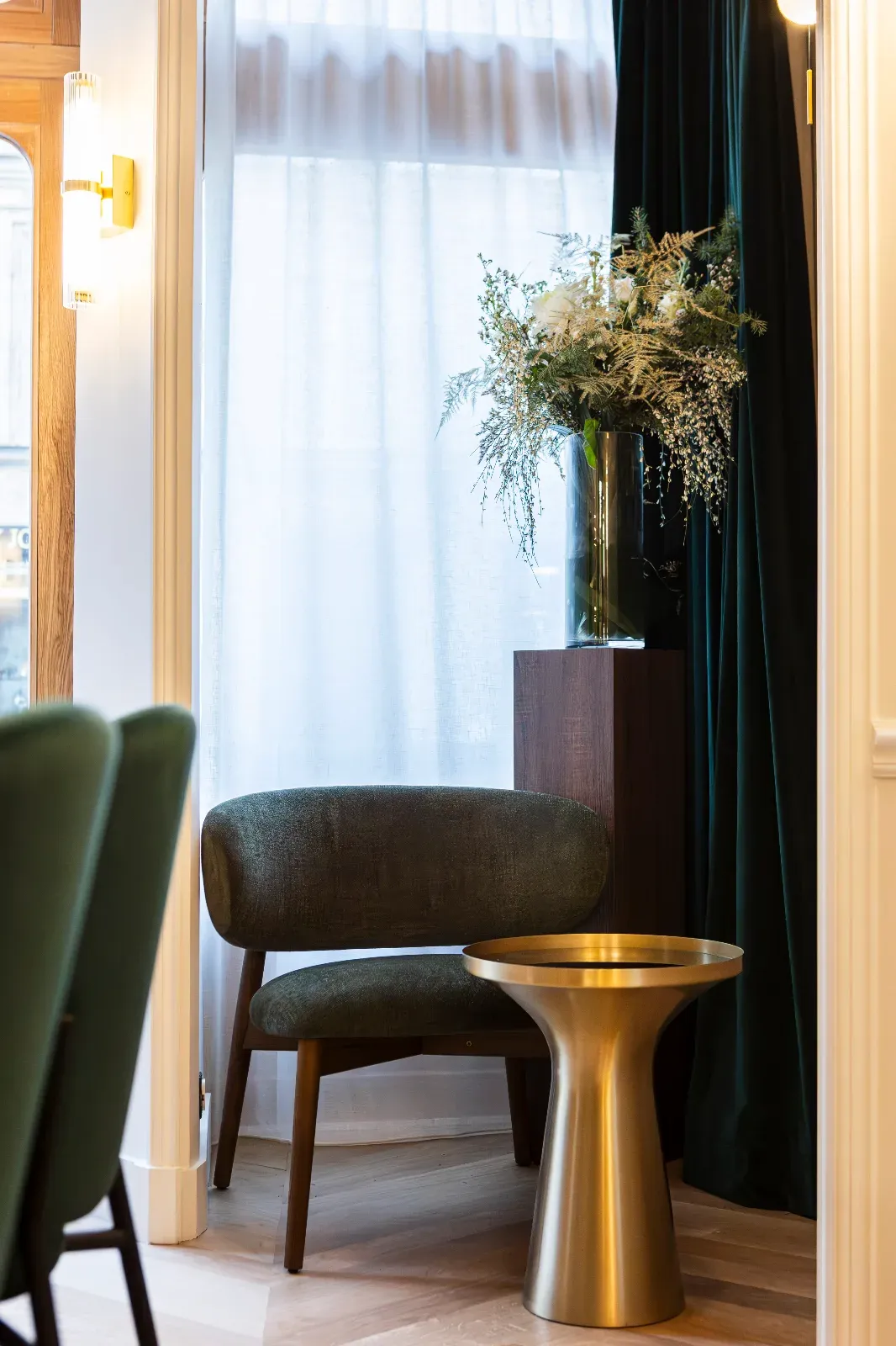 Private dining room with professional kitchen