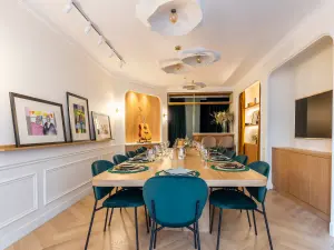 Private dining room with professional kitchen