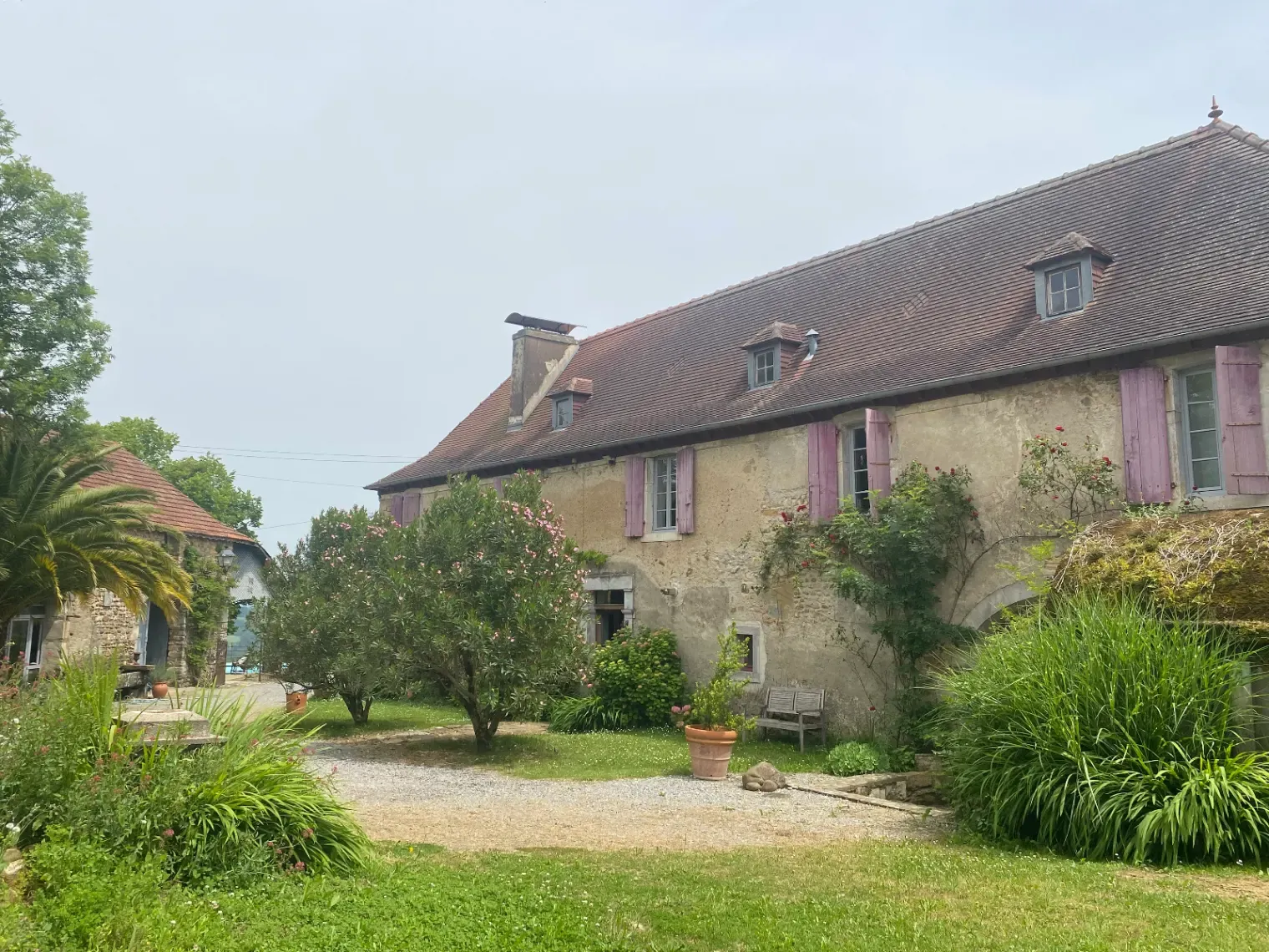 Property with a unique view of the Pyrenees.