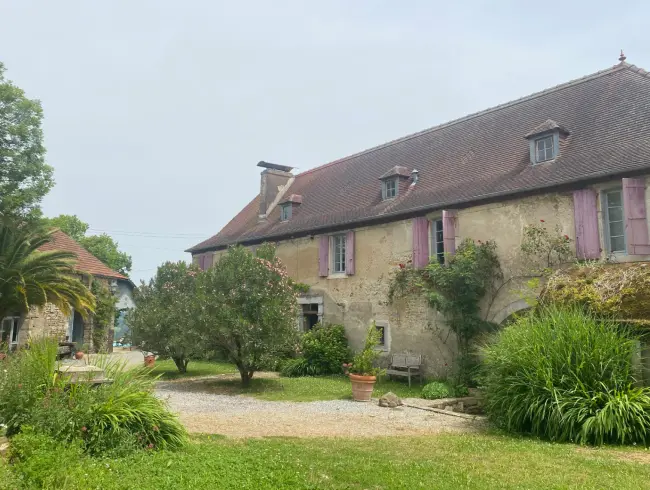 Property with a unique view of the Pyrenees.