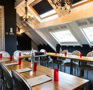 An elegant and intimate meeting room with baroque decor