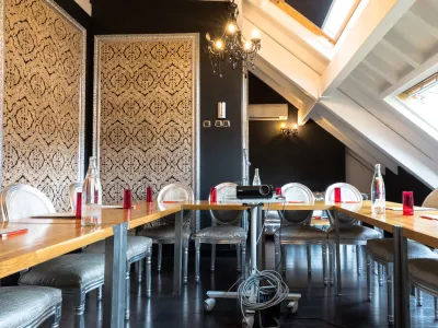 An elegant and intimate meeting room with baroque decor