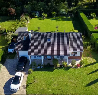American-style house with forest views
