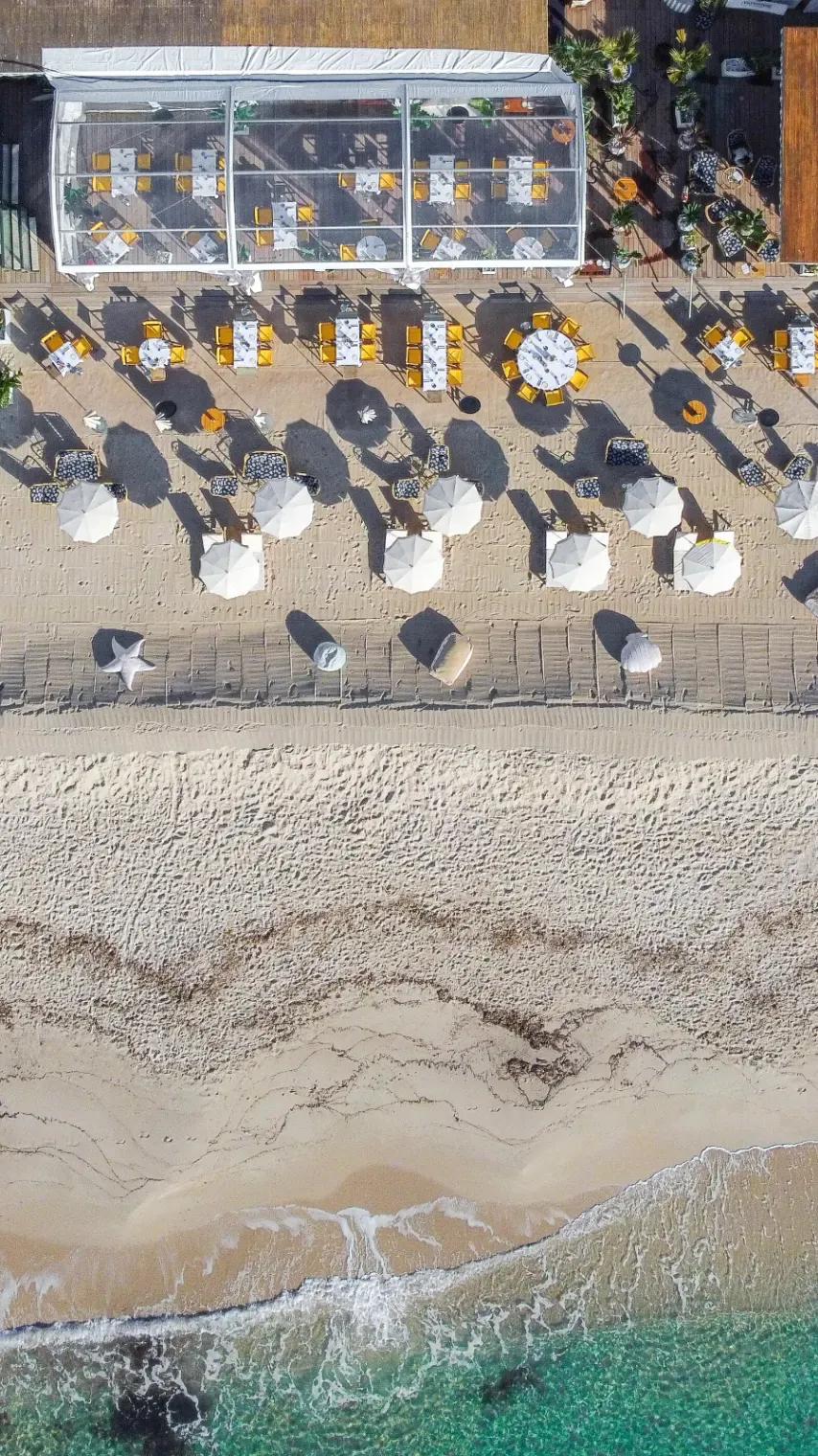 Plage privée sur la Croisette à Cannes