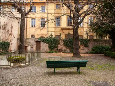 Shady garden in the town centre