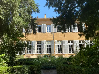 Shady garden in the town centre