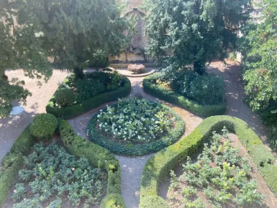 Shady garden in the town centre