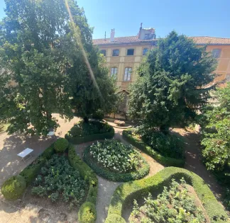 Shady garden in the town centre