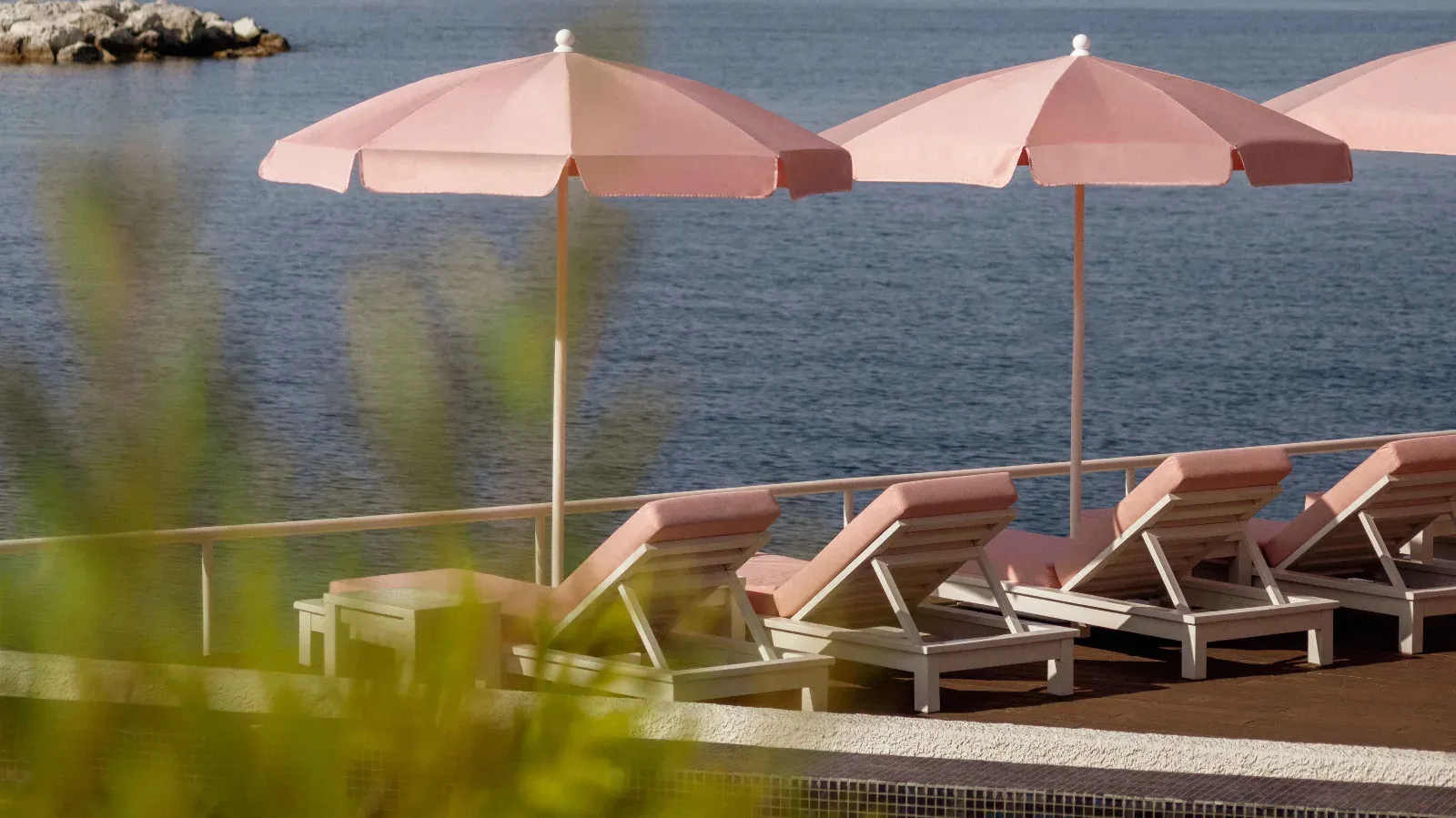 The swimming pool: Reflections of Cap d'Antibes
