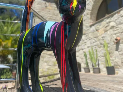 Jardin avec Belle Piscine au sel à débordement