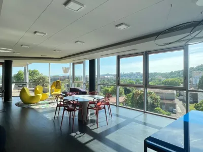 Modern Riverside Venue in Lyon with Panoramic Terrace