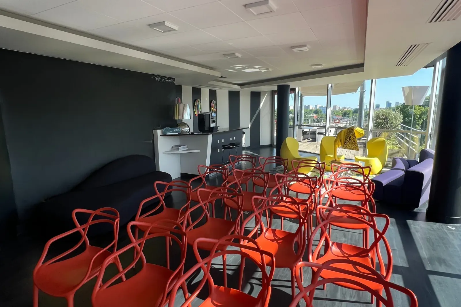 Modern Riverside Venue in Lyon with Panoramic Terrace