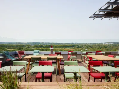 Toit avec vue panoramique pour des événements jusqu'à 55 personnes