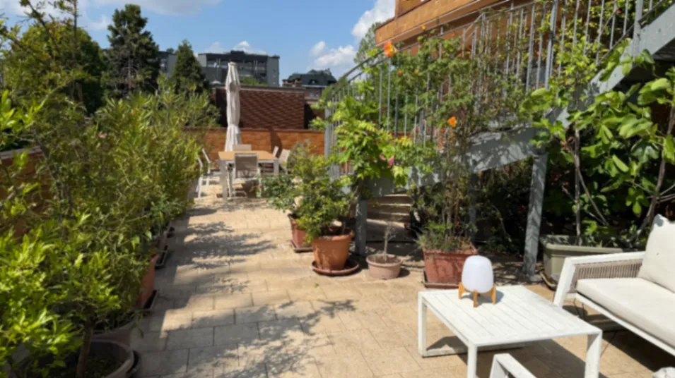 Renovated Terrace with San Siro Stadium Views in Milan