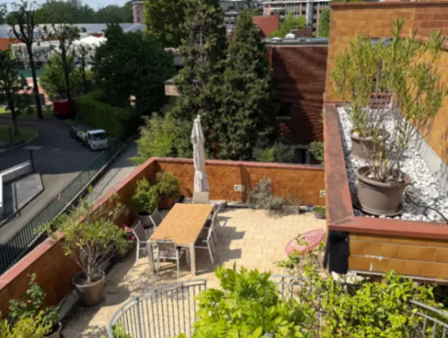 Renovated Terrace with San Siro Stadium Views in Milan