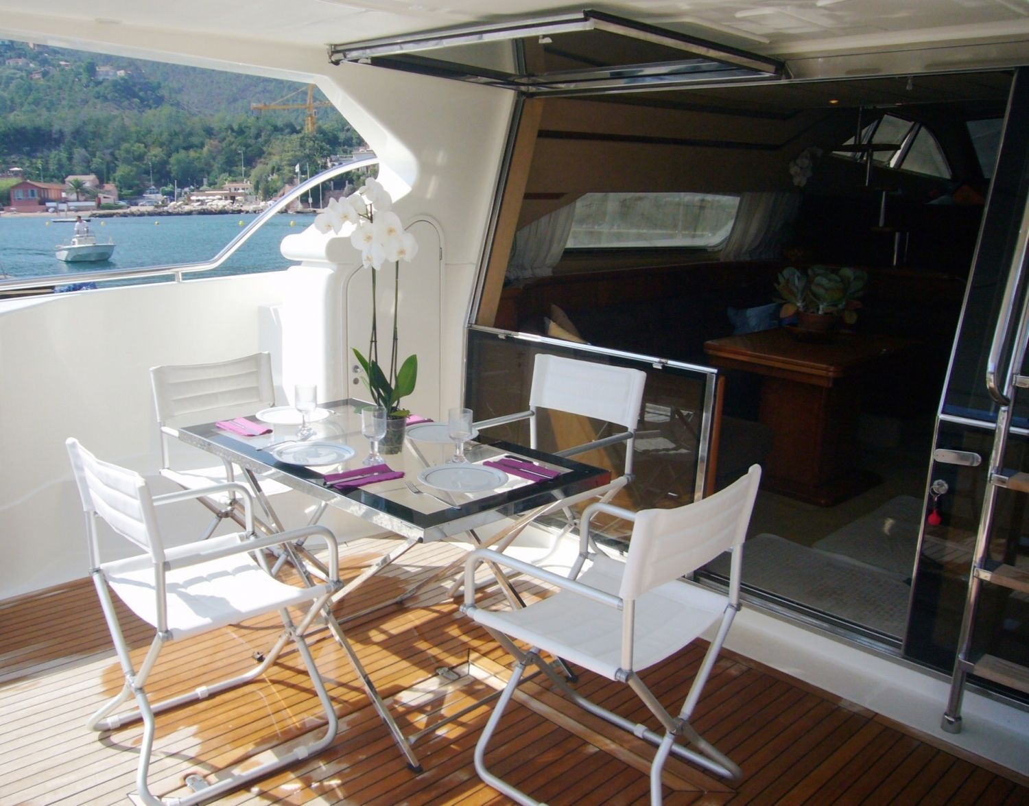 Luxury Ferretti 57' Yacht Charter in Cap d'Ail for Events & Holidays