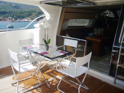 Luxury Ferretti 57' Yacht Charter in Cap d'Ail for Events & Holidays