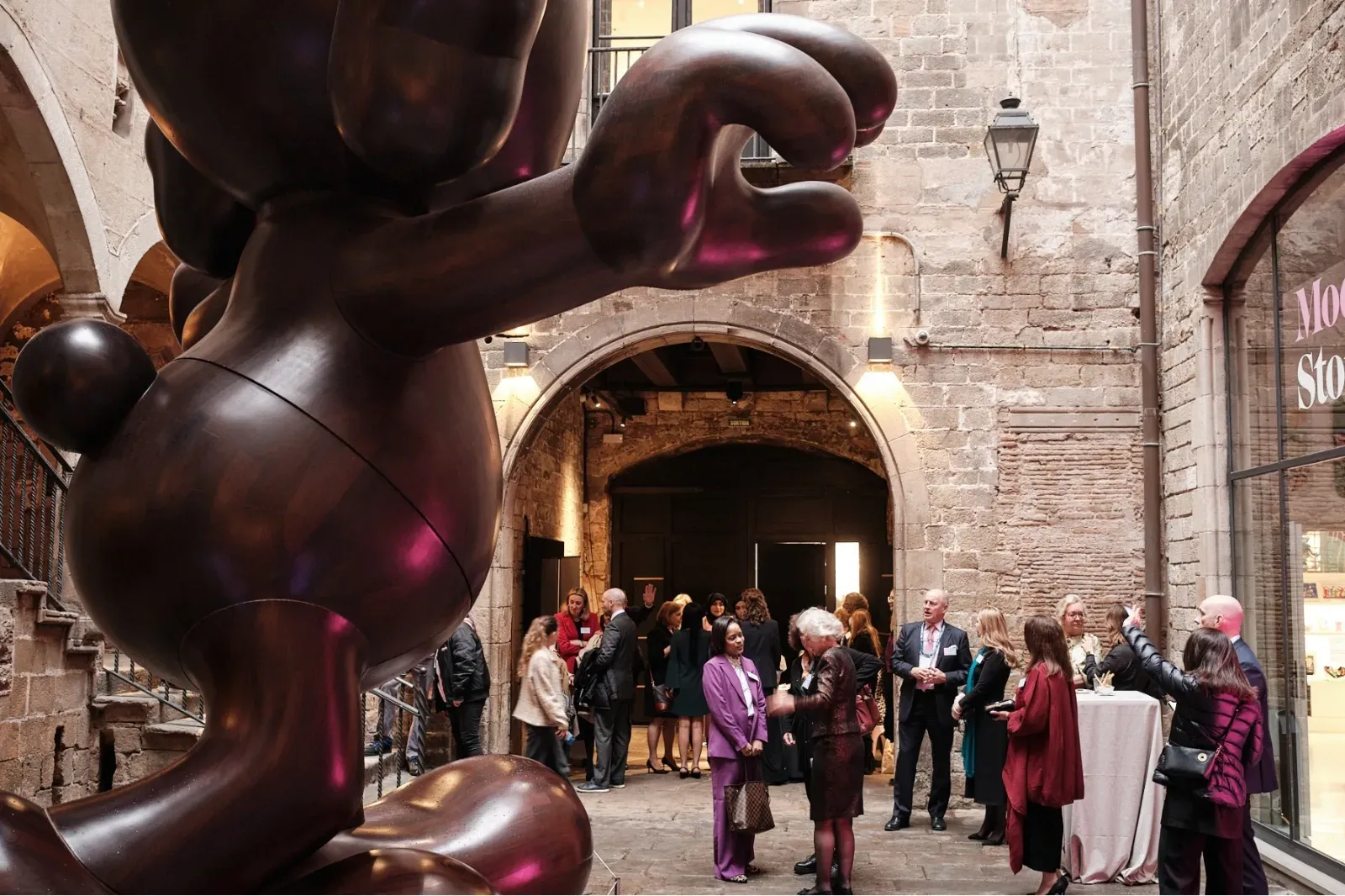 Historic Gothic Quarter Venue with KAWS Sculpture & Contemporary Art