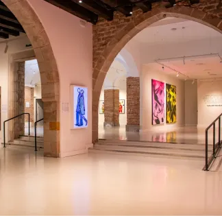Historic Gothic Quarter Venue with KAWS Sculpture & Contemporary Art