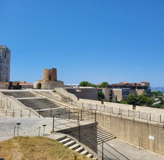Terrace with Panoramic View of Marseille's Old Port