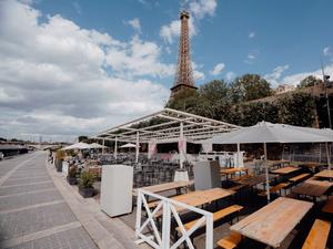 Terrasse sur la Seine avec Vue sur la Tour Eiffel | Lieu d'Événement Paris